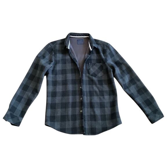 ✨Nomad Men's Black & Charcoal Plaid Sierra Lined Flannel Sz Small Shirt✨ - Picture 1 of 7